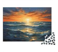 Tramonto dell'oceano Rompicapo 1000 Pezzi In Cartone Di Alta Qualità, Un Premium Jigsaw Puzzle Per Enigma Di Abilità Logica, Ideale Per Attività Per Giorni Di Pioggia, Regalo Per L'ina