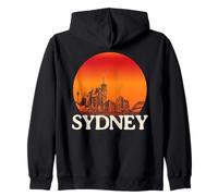 Tramonto dell'orizzonte di Viaggio di Sydney Australia Felpa con Cappuccio