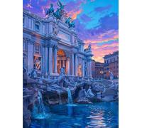 Tramonto Diamond Painting, Architettura 5D Diamond Painting Kit Completo, DIY Disegni con Perline da Attaccare, 5D Quadri con Perline Kits, Passatempo per Adulti, Decorazioni Primavera, 60x90cm G-2238