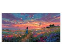 Tramonto Dipingere con i Numeri Adulti Kit Pittura Bambini Disegni da Colorare per Adulti Quadri da Dipingere Numerati Hobby Creativi Paesaggio Acrilica Fai da te Creativo 50x100cm Senza Telaio u-9282