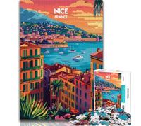 Tramonto in un bel puzzle per adulti e adolescenti, puzzle, giocattoli, giochi educativi, antistress, adatti per la decorazione della scrivania, 38x26cm