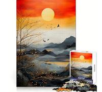Tramonto Incredibile Puzzle Astratto da 1000 Pezzi per Adulti e Ragazzi Migliora la Memoria Rilassa la Mente Design Assemblaggio Regalo di Natale 38x52cm