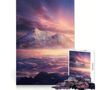 Tramonto Montagne Nuvole Adolescenti Puzzle da 1000 pezzi Migliora la memoria Gioco rilassante Bordo ordinato Articolo dei desideri di Babbo Natale 38x52cm