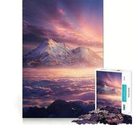 Tramonto Montagne Nuvole Adolescenti Puzzle da 1000 pezzi Migliora la memoria Gioco rilassante Bordo ordinato Articolo dei desideri di Babbo Natale 38x52cm