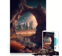 Tramonto nel deserto - Puzzle da 1000 pezzi per adolescenti - Gioco di esercizi mentali - Rilassamento mentale - Design - Assemblaggio - Lista dei desideri di Babbo Natale 38x26cm