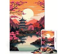 Tramonto nella terra dei puzzle cinesi per adulti, 1000 pezzi, gioco di logica, divertente da assemblare, taglio preciso, regalo memorabile 38x52cm