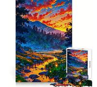 Tramonto - Puzzle naturalistico per adolescenti - 1000 pezzi - Gioco di allenamento mentale - Semplice e divertente da assemblare - Regalo prezioso 38x52cm