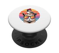 Tramonto Retrò Alpaca Cinciallegra PopSockets PopGrip Adesivo