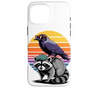 Tramonto Retrò Corvo Procione Panda della Spazzatura Corvi Custodia per iPhone 16 Pro Max
