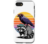 Tramonto Retrò Corvo Procione Panda della Spazzatura Corvi Custodia per iPhone SE (2020) / 7 / 8