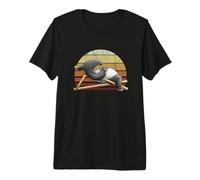 Tramonto retrò Tapiro Casual su Una Sedia a Sdraio Maglietta Premium