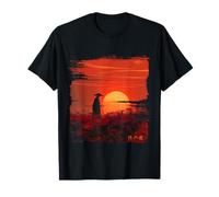 Tramonto Samurai Giapponese nel Vaporwave Harajuku Retro 90s Maglietta