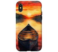 Tramonto Serenità Canoa Sul Lago Tranquil Custodia per iPhone X/XS