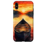 Tramonto Serenità Canoa Sul Lago Tranquil Custodia per iPhone XS Max