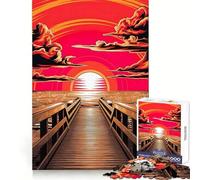 Tramonto sereno sul molo - Puzzle da 1000 pezzi per adulti - Gioco cognitivo da assemblare insieme - Divertente pezzo da collezione (38x52cm)