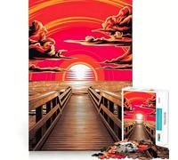 Tramonto sereno sul molo - Puzzle da 1000 pezzi per adulti - Gioco cognitivo da assemblare insieme - Divertente pezzo da collezione (38x52cm)