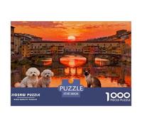 Tramonto su Ponte Vecchio a Firenze Puzzle in Legno Impermeabile Puzzles Da 1000 Pezzi Per Adulti Impossibili Giochi Di Impegnativi