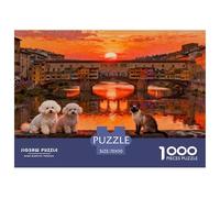 Tramonto su Ponte Vecchio a Firenze Puzzle in Legno Impermeabile Puzzles Da 1000 Pezzi Regali Per Adulti Sfidanti E Rompicapo Giochi Di Impegnativi