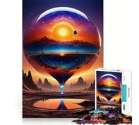 Tramonto su un pianeta sconosciuto Puzzle da 1000 pezzi per adolescenti Puzzle Gioco stimolante Semplice Divertente Taglio preciso Babbo Natale Desiderio Scegli 38x26cm