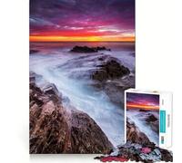 Tramonto sul lago Barca in mare Puzzle da 1000 pezzi per adolescenti Puzzle Gioco di logica stimolante Rilassamento mentale Bordo chiaro Sorpresa di compleanno 38x52cm