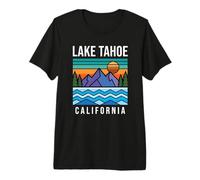 Tramonto sul Lago Tahoe California Maglietta Premium
