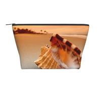 Tramonto Sul Mare La Conchiglia Di Conchiglia, Borsa da toilette Borsa per trucco Borsa per cosmetici Borsa da toilette da viaggio portatile