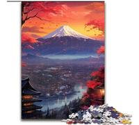 Tramonto sul Monte Fuji, puzzle da 1000 pezzi per adolescenti, giocattoli, giochi educativi, regali di Babbo Natale segreto antistress per bambini dai 14 anni in su (50x75cm)