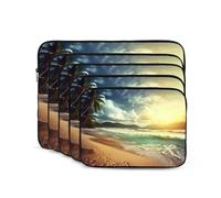 Tramonto sulla spiaggia Custodia per laptop da 17 pollici Custodia per laptop portatile antiurto moda borsa per laptop per donne uomini valigetta per laptop
