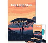 Tramonto sulla Table Mountain - Puzzle da 1000 pezzi per adolescenti - Gioco per l'esercizio mentale - Tempo di condivisione - Taglio di precisione - Pezzo da collezione 38x52cm