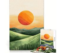 Tramonto sulle colline - Puzzle da 1000 pezzi per adolescenti - Gioco per l'esercizio mentale - Tempo di condivisione - Taglio di precisione - Pezzo da collezione 38x26cm