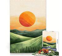 Tramonto sulle colline Puzzle da 1000 pezzi per adolescenti Puzzle intelligente Giocattolo divertente e semplice Taglio preciso Babbo Natale Desiderio Scegli 38x52cm