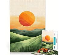 Tramonto sulle colline Puzzle da 1000 pezzi per adolescenti Puzzle intelligente Giocattolo divertente e semplice Taglio preciso Babbo Natale Desiderio Scegli 38x52cm