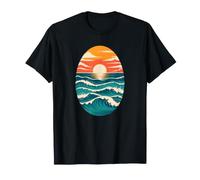 Tramonto sulle Onde del Mare Maglietta