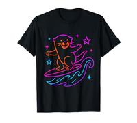 Tramonto Surf Lontra Oceano Divertimento per Bambini e Bambini Juniors Maglietta