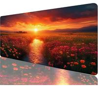 Tramonto Tappetino Mouse xxl 1200x600x3mm Tappetino Mouse Gaming Sentieri Proteggi Scrivania Impermeabile e Antiscivolo Scrivania con Base In Gomma Antiscivolo Decorazioni Natalizie la Stanza N1-1041