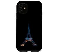 Tramonto Torre Eiffel Parigi Città Notturna Custodia per iPhone 11