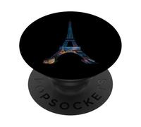 Tramonto Torre Eiffel Parigi Città Notturna PopSockets PopGrip Adesivo