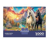 Tramonto vista montagna 1000 Pezzi Insieme Di Puzzle Per Superare Una Sfida Considerevolmente Difficile Lago Cavallo Bianco consigliato Dopo La Scuola E Per I Puzzle Più Popolari 70x50cm/1000pcs
