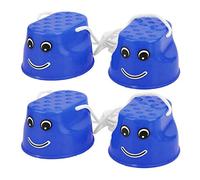 Trampoli di bilanciamento per bambini, 2 paia di trampoli da passeggio in plastica per bambini con piedi di mostro Giocattoli con corda regolabile Regali per equilibrio e coordinazione, forza(Blu)