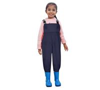 Trampolieri da per Bambini Ragazzi Ragazze per Giovani Solidi per Bambini a Prova di Acqua Caccia e trampolieri da con Stivali (Dark Blue 10-11 Years)