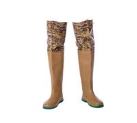 Trampolieri Stivali Di Gomma Leggeri Impermeabili, Uomo Donna Scarpe Da Pesca in PVC/Nylon Alte 65 Cm Stivali Da Caccia Suola Morbida Antiscivolo Scarpe Da Barca Per Esterni 35-45,Marrone,42 EU