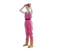 Trampolieri Traspiranti da Donna Trampolieri Impermeabili in Neoprene for Pantaloni da Pesca All'aperto Impermeabili con Stivali for Ragazzi Ragazze Bambini Piccoli(Pink,39)