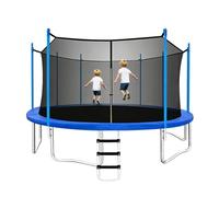 Trampolin-Sicherheitsnetz | Sicherheitsschutz für runden Rahmen mit verstellbaren Gurten - Trampolinnetz den Außenbereich | fürr Hinterhof, Garten, Terrasse, Fitness, Spielplatz, Camping und O