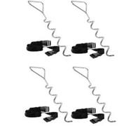 Trampoline anchors Kit di ancoraggio per trampolino, Supporto Kit di ancoraggio per trampolino, Acciaio, Nero, Argento