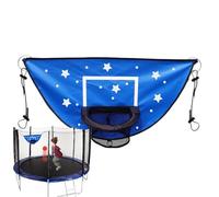 Trampoline Basketball Hoop - Jump Frame montato con Rete compatta | Accessorio per Giocattolo per Anello Sportivo Leggero per i bambini Pratica all'aria aperta Sviluppo di Abilità di immersione