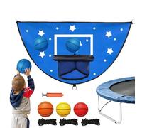 Trampoline con Canestro per Basket - Set per Schiacciate Bambini | Set per Trampolino Grande con Pallone Incluso - per Interni Cortile Esercizio Feste Giardino da