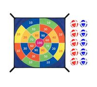 Trampoline Dart Board, Target Game Mat, 29.13x29.13 Inches Plush Fabric Toss Board with Safe Design, Lightweight PP Play Set, Interactive Backyard Game with Fun Style, Party Activity for Family Use