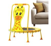 Trampoline For Kids - 40 Inch Giraffe Pattern Workout Equipment | Mini Trampoline With Foam Handle 440lbs Capacity | Indoor Outdoor Rebounder | For Children Ages 1-6 Garden Backyard Fitness