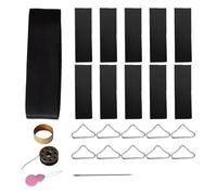 Trampoline Mat Repair Kit - Buckle Restore, 185 Grams Galvanised Buckle Tool, Manual Threading Device Replacement, Black Ribbon Edge Pressing Tape | Fabric Renovator For Gardeners & Sports Clubs