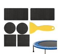 Trampoline Patch Kit, 6-Piece Mat Repair Set, 3 Shape Adhesive Tapes with Scraper, for Fixing Holes, Outdoor Bounce Mats, Garden Park Games, Sports Equipment Maintenance